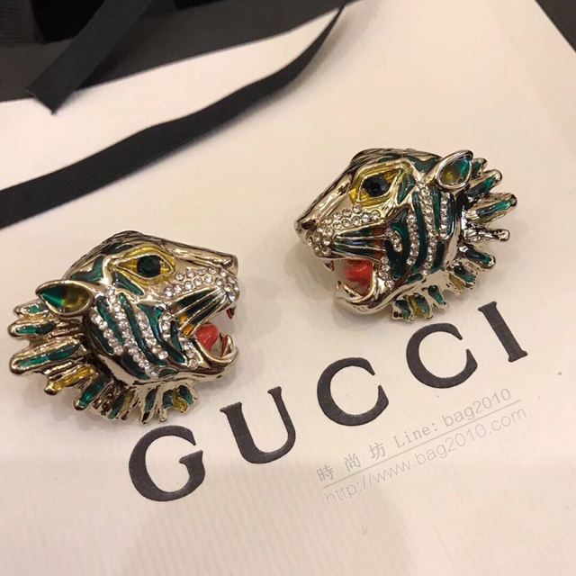 GUCCi飾品 古馳最新款老虎頭項鏈 Gucci胸針 男女同款  zgbq1181